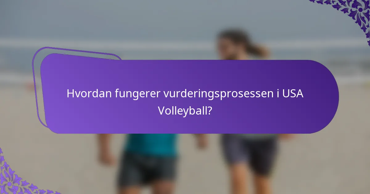 Hvordan fungerer vurderingsprosessen i USA Volleyball?